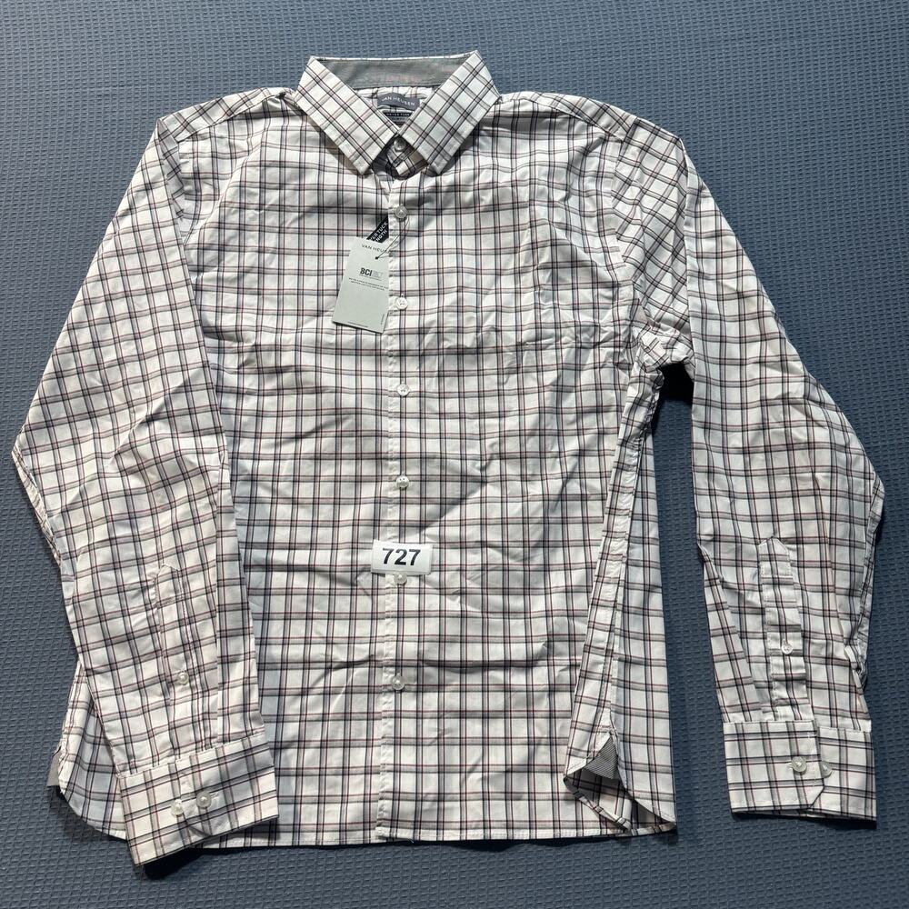 Van‎ Heusen Men's Regular Fit Button Down Collar Dress Shirt Sz L Brand New